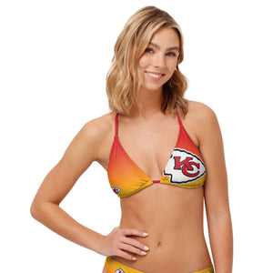 Kansas City Chiefs NFL Womens Gradient Big Logo Bikini Top