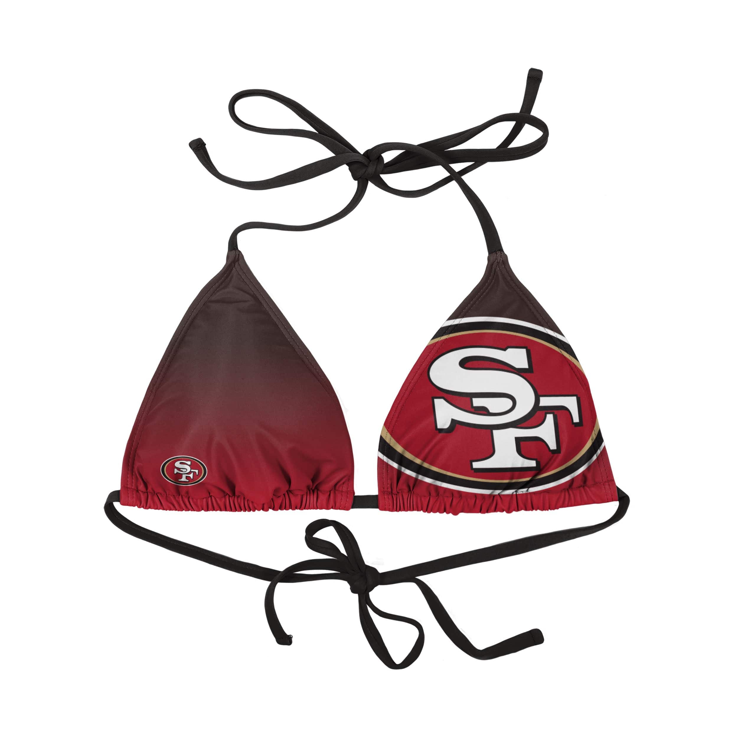 San Francisco 49ers NFL Womens Gradient Big Logo Bikini Top