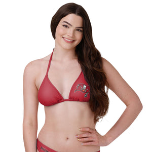 Tampa Bay Buccaneers NFL Womens Solid Logo Bikini Top