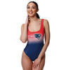 New England Patriots NFL Womens Gametime Gradient One Piece Bathing Suit