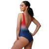 New England Patriots NFL Womens Gametime Gradient One Piece Bathing Suit