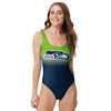 Seattle Seahawks NFL Womens Gametime Gradient One Piece Bathing Suit