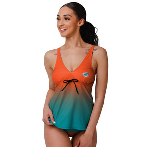 Miami Dolphins NFL Womens Gametime Gradient Tankini