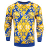 Golden State Warriors NBA Candy Cane Repeat Crew Neck Sweater
