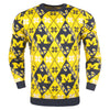 Michigan Wolverines NCAA Candy Cane Repeat Crew Neck Sweater