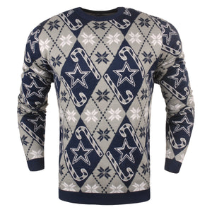 Dallas Cowboys NFL Candy Cane Repeat Crew Neck Sweater