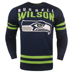 Seattle Seahawks NFL Name And Number Crew Neck Sweater