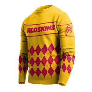 Washington Commanders NFL Wordmark Retro Ugly Sweater