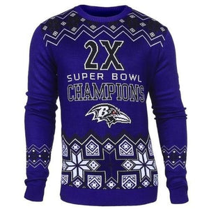 Baltimore Ravens Super Bowl Commemorative Crew Neck Sweater