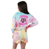 Texas A&M Aggies NCAA Womens Pastel Tie-Dye Blast Cropped Sweater