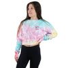 Denver Broncos NFL Womens Pastel Tie-Dye Blast Cropped Sweater