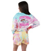 Denver Broncos NFL Womens Pastel Tie-Dye Blast Cropped Sweater