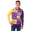 LSU Tigers NCAA Mens Busy Block Snowfall Sweater