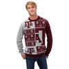 Texas A&M Aggies NCAA Mens Busy Block Snowfall Sweater