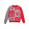 Washington State Cougars NCAA Mens Busy Block Snowfall Sweater