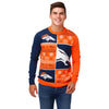 Denver Broncos NFL Mens Busy Block Snowfall Sweater