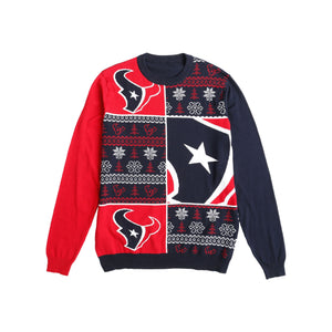 Houston Texans NFL Mens Busy Block Snowfall Sweater