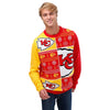 Kansas City Chiefs NFL Mens Busy Block Snowfall Sweater