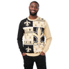 New Orleans Saints NFL Mens Busy Block Snowfall Sweater