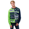 Seattle Seahawks NFL Mens Busy Block Snowfall Sweater