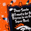 Denver Broncos NFL Mens Dear Santa Light Up Sweater