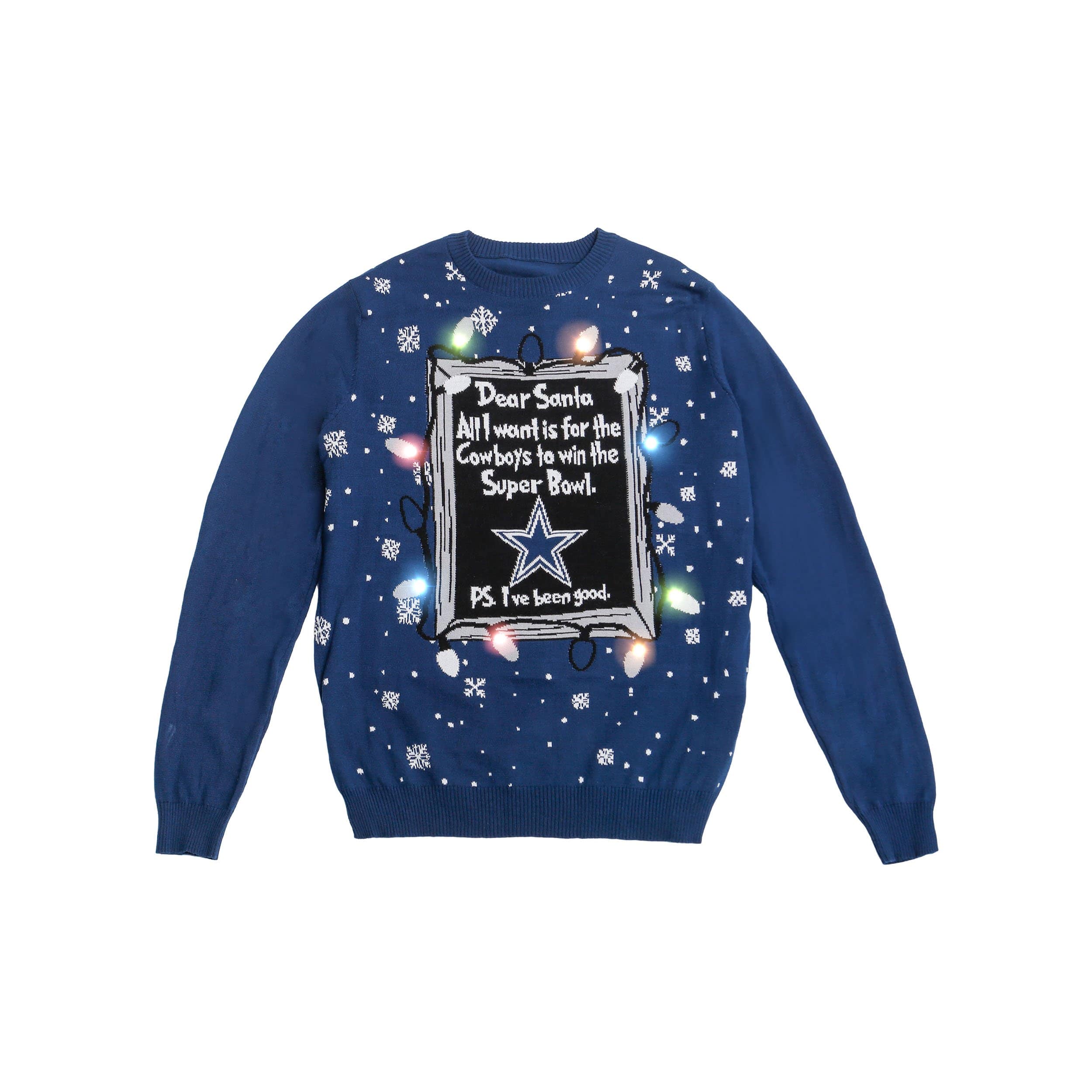 NFL, Sweaters, Nfl Dallas Cowboys Light Up Sweater Sz M