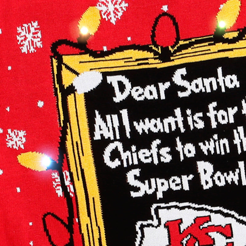 NFL Kansas City Chiefs Lights Ugly Xmas Sweater For Men Women