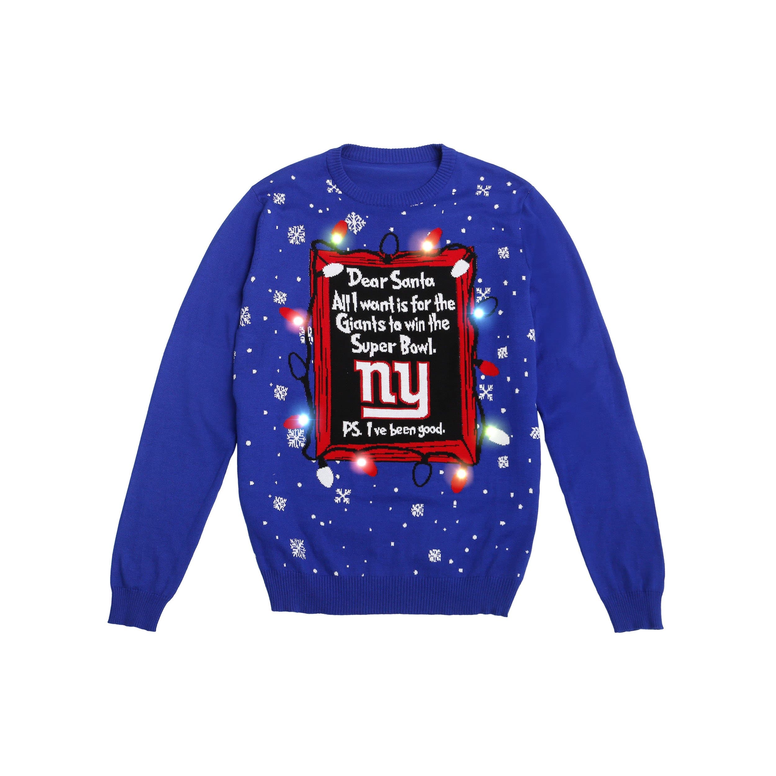 ny giants light up sweater