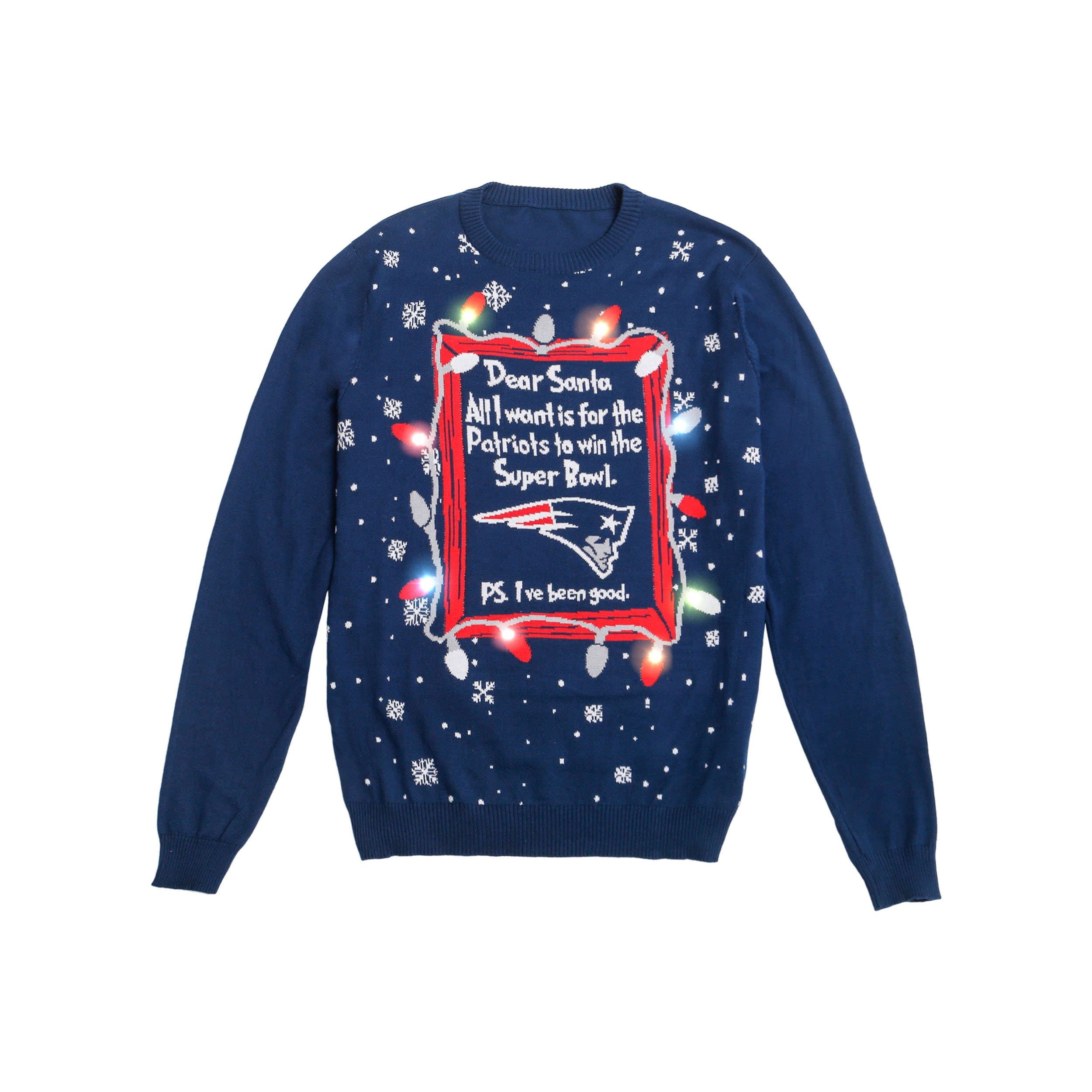 FOCO Dallas Cowboys NFL Mens Dear Santa Light Up Sweater