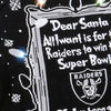 Las Vegas Raiders NFL Mens Dear Santa Light Up Sweater