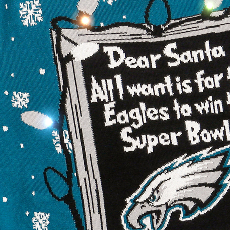 Philadelphia Eagles Dear Santa Light Up Sweater