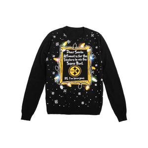 Pittsburgh Steelers NFL Mens Dear Santa Light Up Sweater
