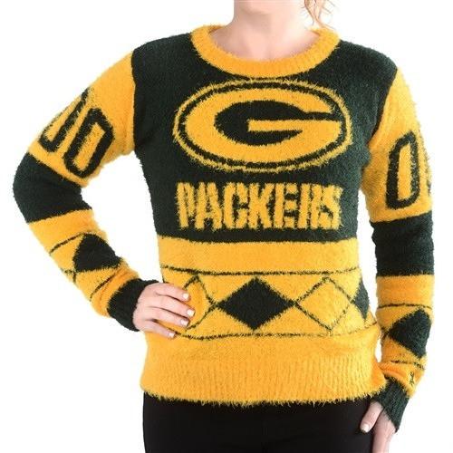 Green Bay Packers NFL Football Knit Pattern Ugly Christmas Sweater