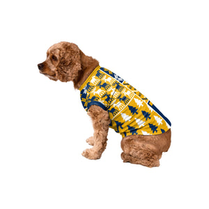 West Virginia Mountaineers NCAA Busy Block Dog Sweater
