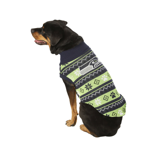 Las Vegas Raiders Knitted Holiday Dog Sweater FOCO