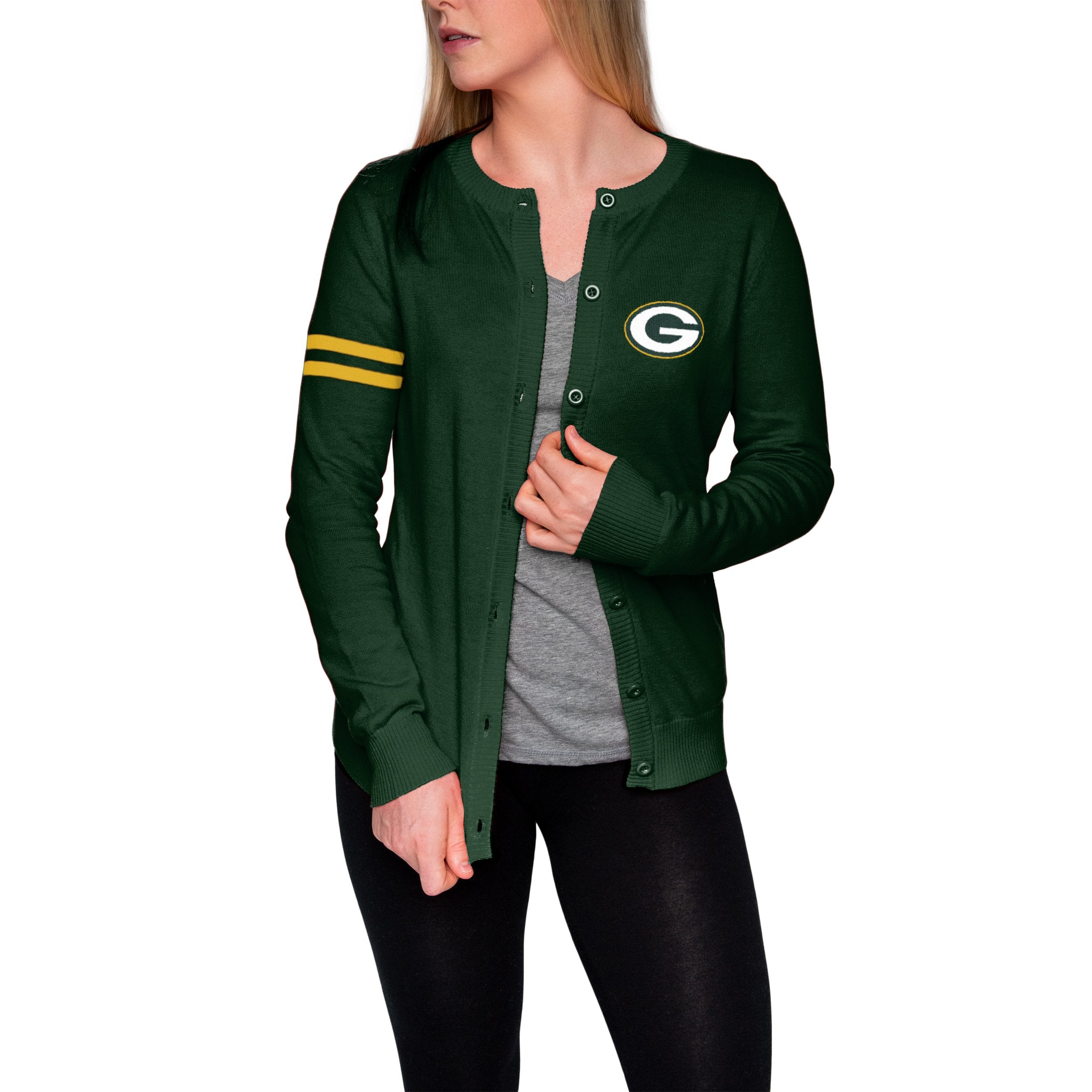 green bay packers cardigan sweater