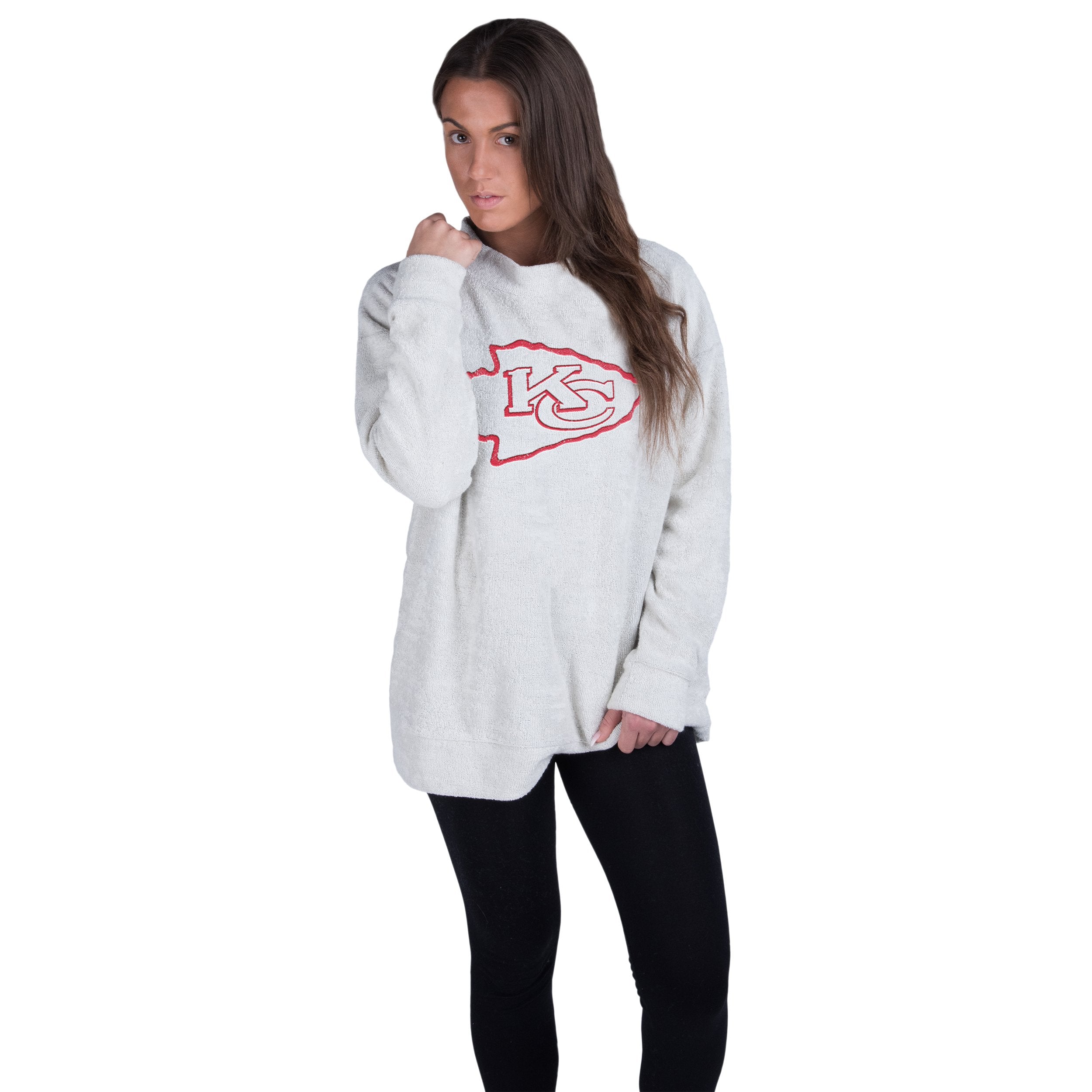 Kansas City Chiefs NFL Womens Oversized Comfy Sweater