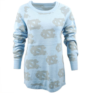 North Carolina Tar Heels NCAA Womens Tonal Tunic Sweater