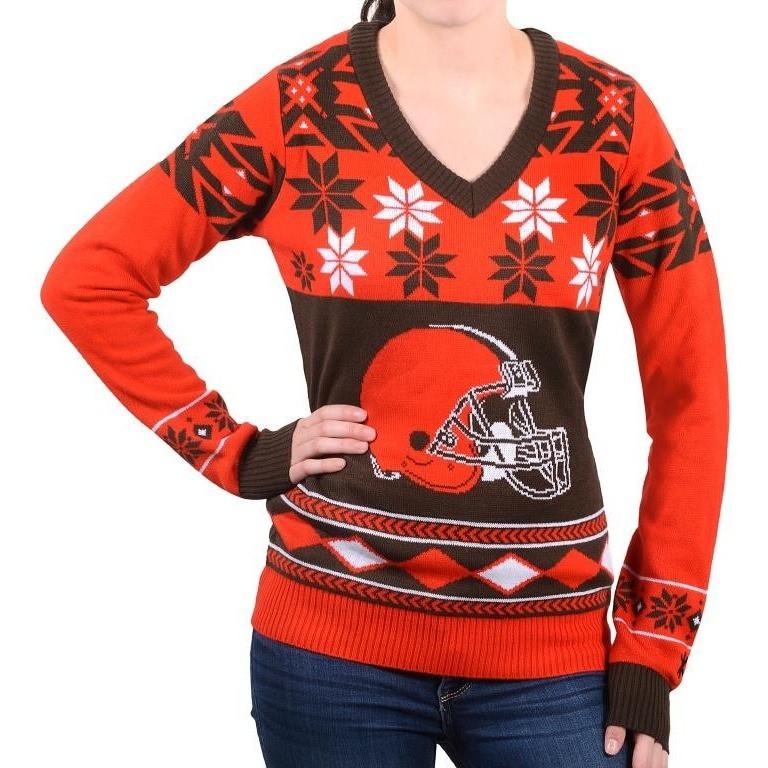 Cleveland Browns Ugly Christmas Sweater Holiday Party Browns Fans -  T-shirts Low Price