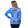 Tennessee Titans NFL Marcus Mariota Womens Big Logo V-Neck Glitter Sweater