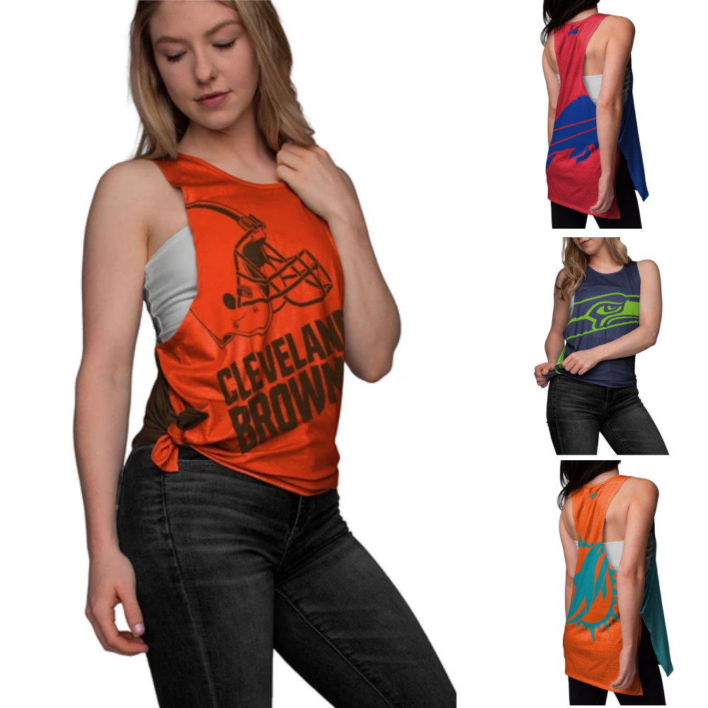 Miami Dolphins Womens Team Twist Sleeveless Top FOCO