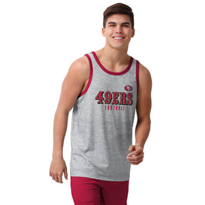 San Francisco 49ers NFL Mens Gray Wordmark Sleeveless Top