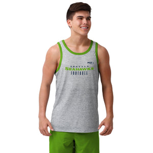 Seattle Seahawks NFL Mens Gray Wordmark Sleeveless Top