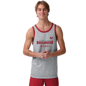 Tampa Bay Buccaneers NFL Mens Gray Wordmark Sleeveless Top