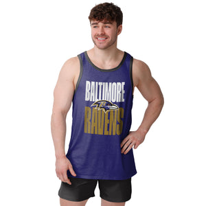 Baltimore Ravens NFL Mens Solid Wordmark Sleeveless Top