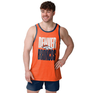 Denver Broncos NFL Mens Solid Wordmark Sleeveless Top