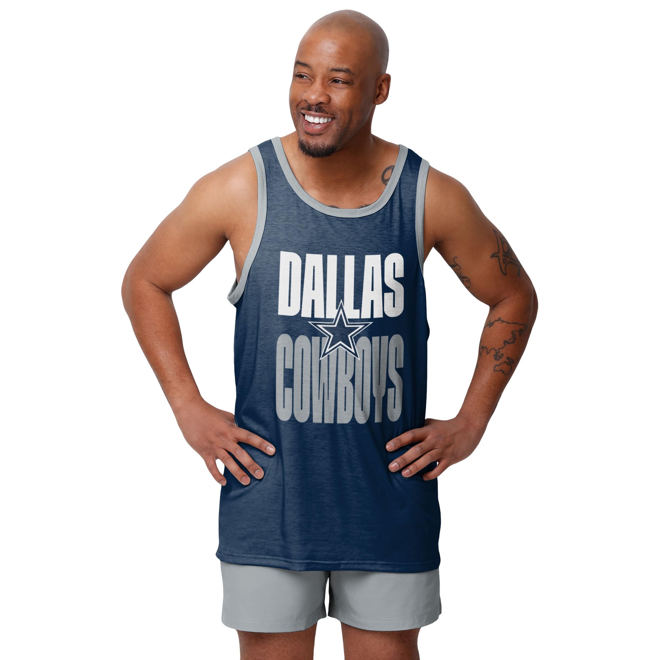 : FOCO Dallas Cowboys NFL Mens Solid Wordmark Sleeveless Top :  Sports & Outdoors