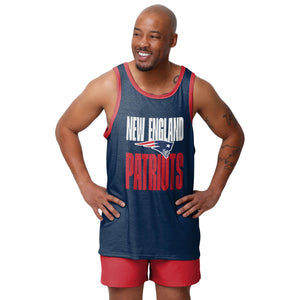 New England Patriots NFL Mens Solid Wordmark Sleeveless Top