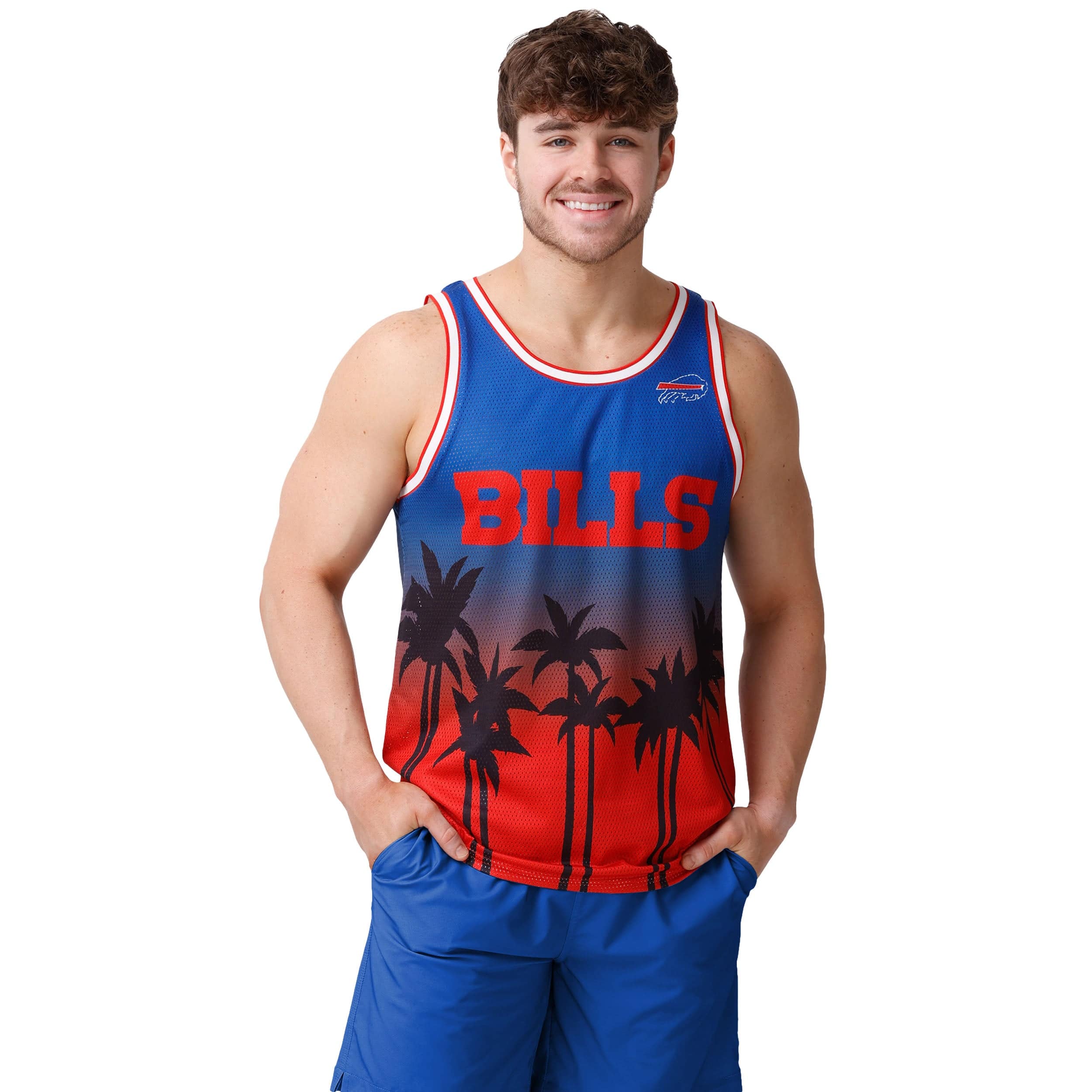 Buffalo Bills Men's Tank Top Sleeveless Top V-Neck/Round Neck Tops  Vest