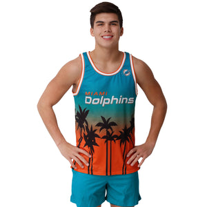 Miami Dolphins NFL Mens Sunset Sleeveless Top